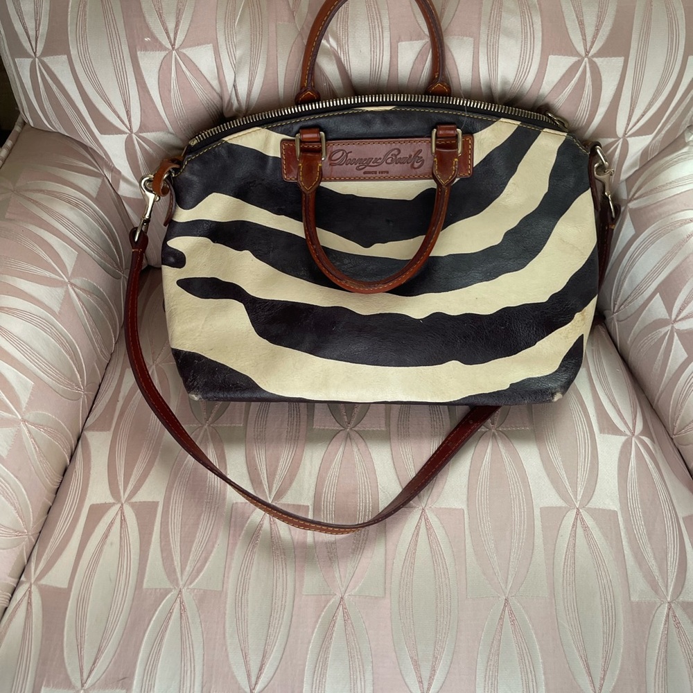 Dooney & Bourke Zebra Print Leather Bag